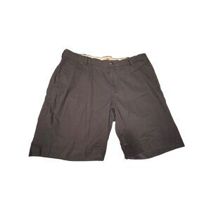 Faherty Mens Navy Shorts Size 35 Classic Fit Cotton Blend With Button & Zip Clos